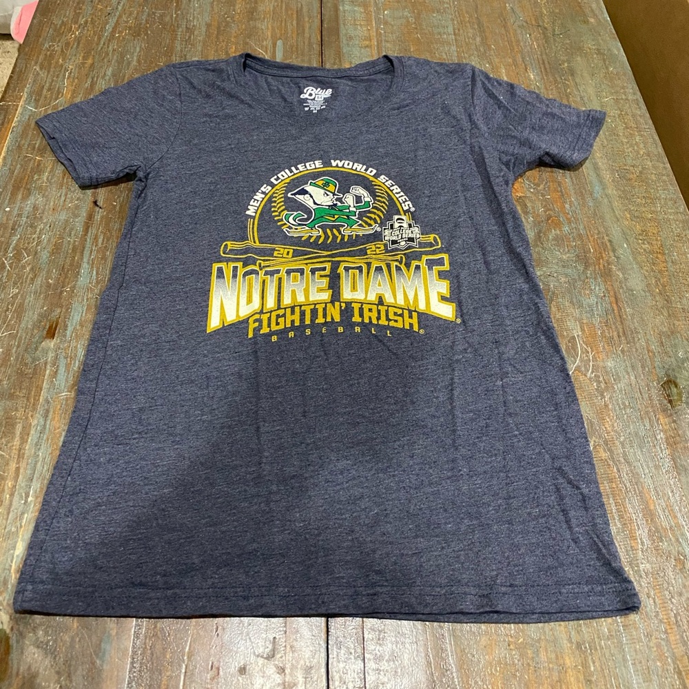 Blue 84 Navy Notre Dame Short Sleeve Tee CWS 2022 size medium short sleeve